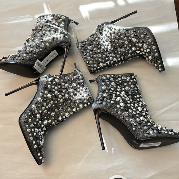 Steve Madden Shine Rhinestone Embellished Booties - Picture 11 of 14